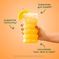 Bloom Nutrition probiotics and colostrum bottle highlighting immune-friendly gut support potential.