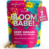 Bloomeo Beef Organ Liver Capsules for energy and hormone balance in daily wellness.