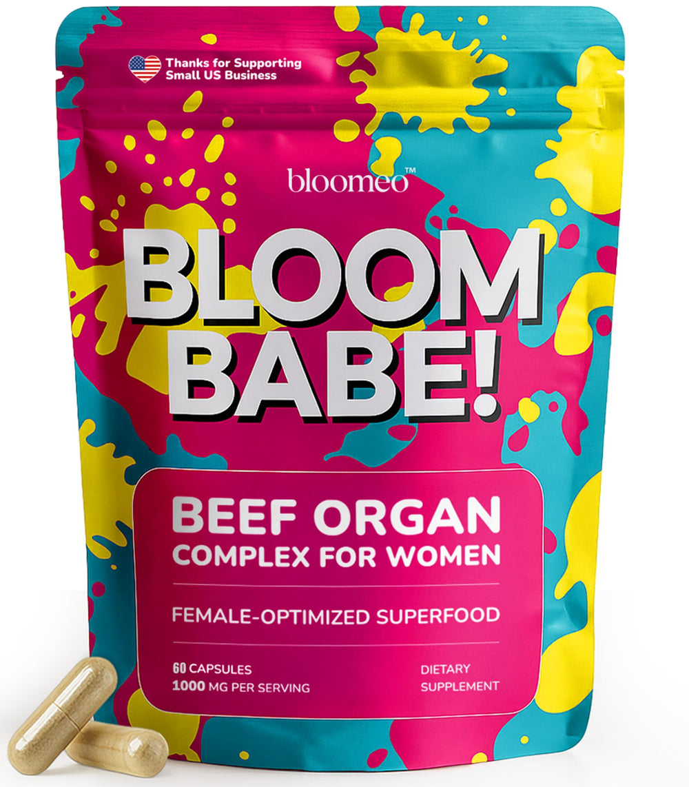 Bloomeo beef liver capsules for energy support and iron-rich nourishment