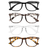 Gafas BLS BLUES para lectura de mujer en escritorio con claridad de letras pequeñas