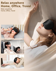 BLSSNZ Silk Sleep Mask, nose-comfort design avoids pressure for a gentle fit.