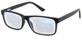 Blue Cut blue light glasses on a desk setup for screen time protection.