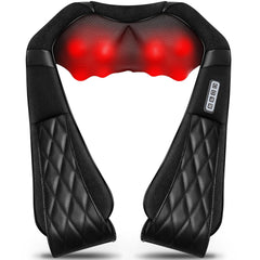 Blue Elf Shiatsu Neck Massager Pillow front view with 3D kneading nodes for neck relief