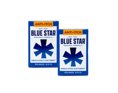 Blue Star Ointment 2oz packaging front for soothing relief.