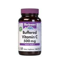 BlueBonnet Buffered Vitamin C-500 mg bottle front view highlighting immune support potential