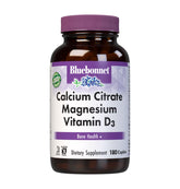 Bluebonnet Calcium Citrate Magnesium Vitamin D3 caplets bottle supports bone health.