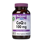 BlueBonnet CoQ-10 vegetarian capsules hero image showing bottle, suggesting daily energy support