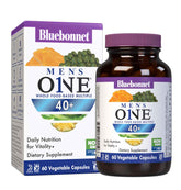 BlueBonnet Men's ONE 40+ bottle-front displaying label for daily nutrient support.
