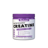 BlueBonnet Micronized Creatine Monohydrate bottle close-up for focused workouts.
