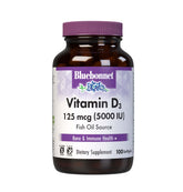 BlueBonnet Vitamin D3 softgels bottle showcases high potency for bone and immune support.