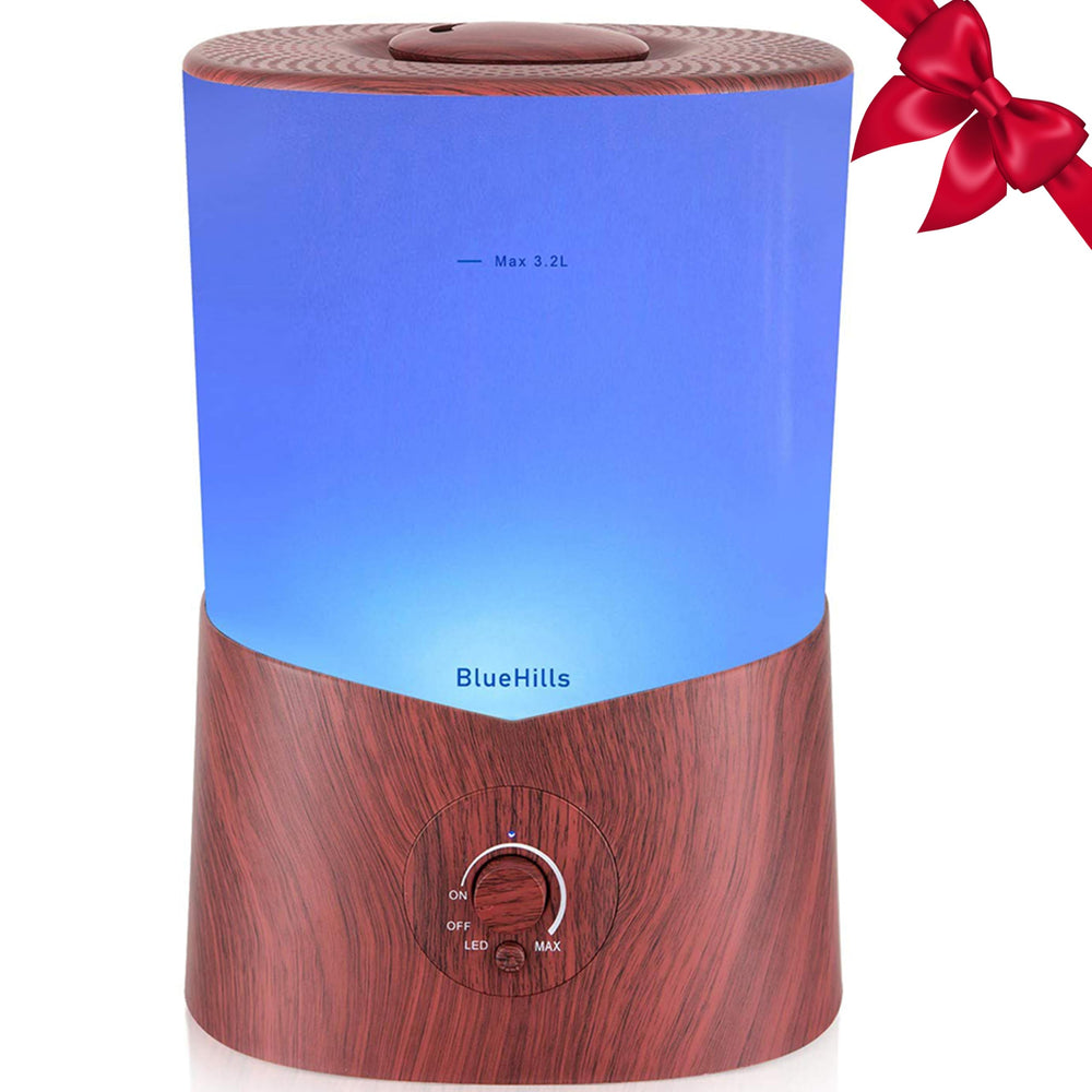 BlueHills Premium 3000ml diffuser front view in dark wood for large-room ambience.