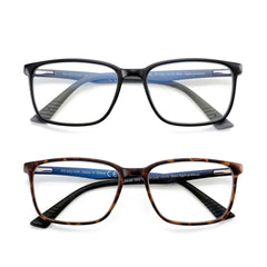 BLUEMOKY blue light reading glasses with tortoise frame for all-day wear