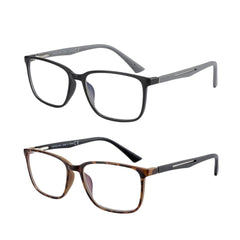 BLUEMOKY blue light reading glasses with square frame for men’s 2-pack for everyday screen use.