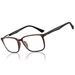 Bluemoky blue light reading glasses with sport square frame for daytime screen use