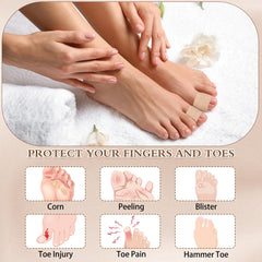 Blulu toe tubes worn inside shoes during daily activities