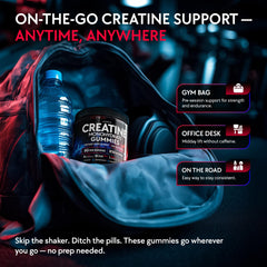Blumask Lab Creatine Gummies blueberry flavor ideal for sustained training energy.