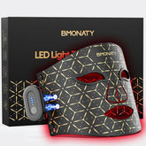 BMONATY red light therapy mask front view showing 272 LEDs for skin rejuvenation.