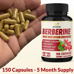 BMVINVOL Six-ingredient berberine formula featuring cinnamon and pepper