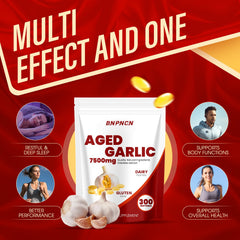 BnPnCn Aged garlic extract close-up emphasizing 20-24 month aging for antioxidants