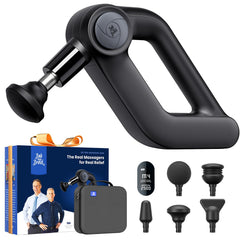 Bob and Brad D5 Pro massage gun front view for full-body relief on demand.