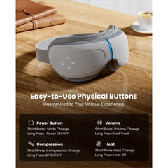 BOB AND BRAD Eye Massager features two heat levels for targeted relaxation