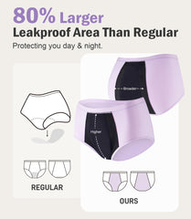 Bobelle Wear high-waist night protection demonstrates full-coverage design.