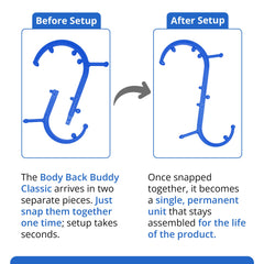 Body Back Buddy acorn knobs deliver deep tissue pressure on shoulders.