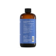 Close-up pour of BodyBio Balance Oil, showcasing cold-pressed flaxseed and safflower oil freshness.