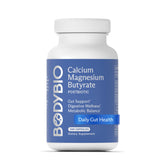 BodyBio Butyrate bottle front showing postbiotic support for gut health and digestion.