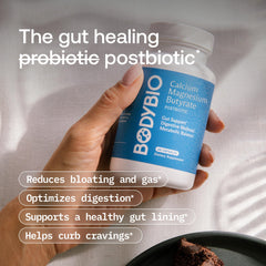 BodyBio Butyrate label packaging emphasizing pure ingredients and third-party tested quality