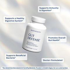 BodyHealth Gut Defense ingredient profile highlighting Goldenseal and Milk Thistle