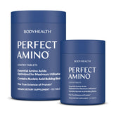 BodyHealth PerfectAmino bottle front label highlighting easy dosing.