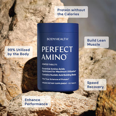 BodyHealth PerfectAmino package front showcasing premium muscle support formula