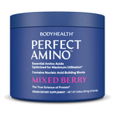 BodyHealth PerfectAmino powder container for recovery and energy.