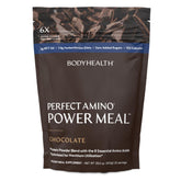 BodyHealth PerfectAmino Power Meal Shake dark chocolate being poured for a quick meal