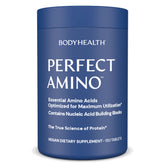 BodyHealth PerfectAmino tablets bottle view highlighting recovery support