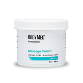BodyMed Formulations Massage Cream fragrance-free bottle pour for easy application.