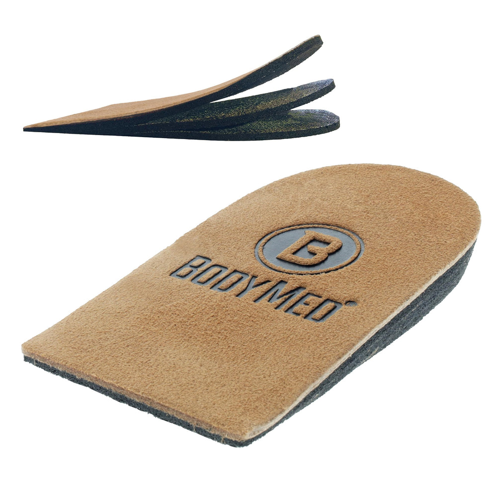 BodyMed heel lift on shoe for added comfort.