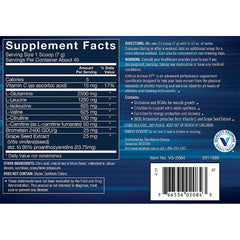 BodyTech Critical Aminos XT powder scoop highlights essential amino acids for recovery