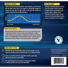 BodyTech Whey Tech Pro 24 protein shake in glass highlighting rich chocolate flavor.