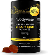 Bodywise Shilajit Gummies Gold packaging showing premium quality