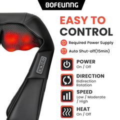 BOFEUNNG car adapter enables massages on the go.