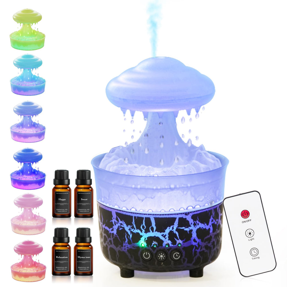 BOHOFAM rain cloud diffuser releasing mist for a calm bedroom