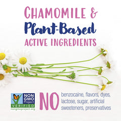Boiron Camilia teething drops with plant-based actives like chamomile.