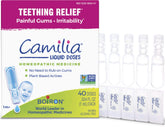 Boiron Camilia teething drops with a pre-measured dose for easy administration.