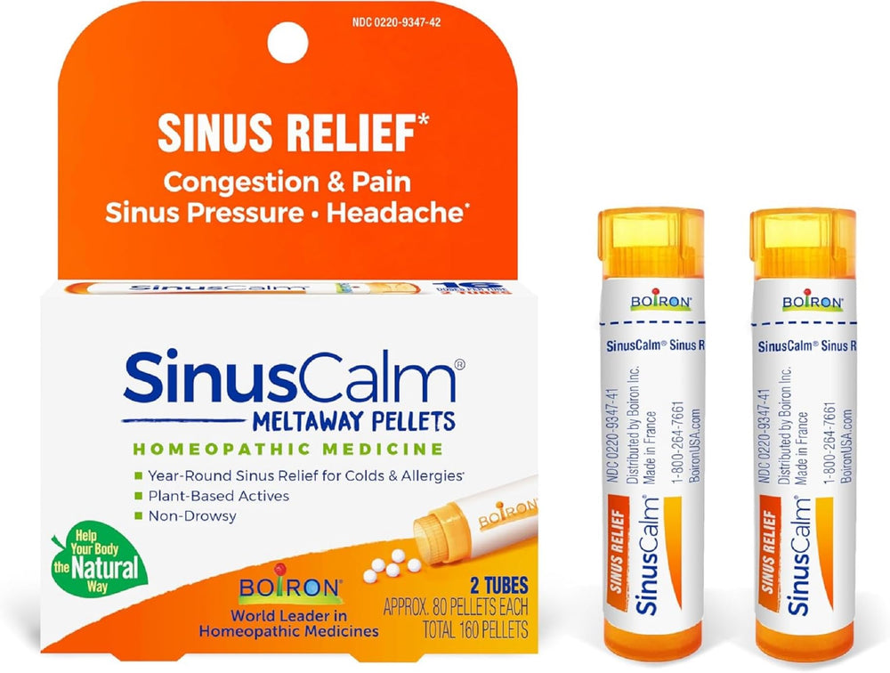 Boiron SinusCalm tubes on the go for quick relief.