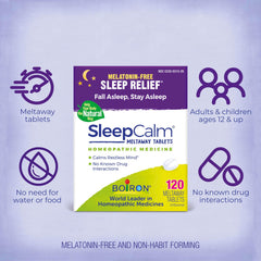 SleepCalm blister pack shows convenient daily doses for travel or home.