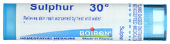 Boiron Sulphur 30C pellets in a tube for everyday homeopathic use