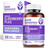 Bold Botanica Elderberry Plus bottle showing concentrated elderberry formula for daily support