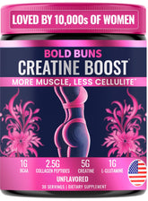 Bold Buns Creatine for Women bottle with 30 servings for convenient workouts